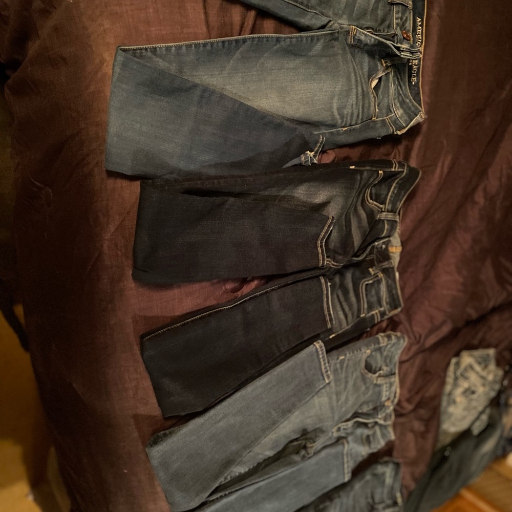 6 pair of American eagle pants size 0